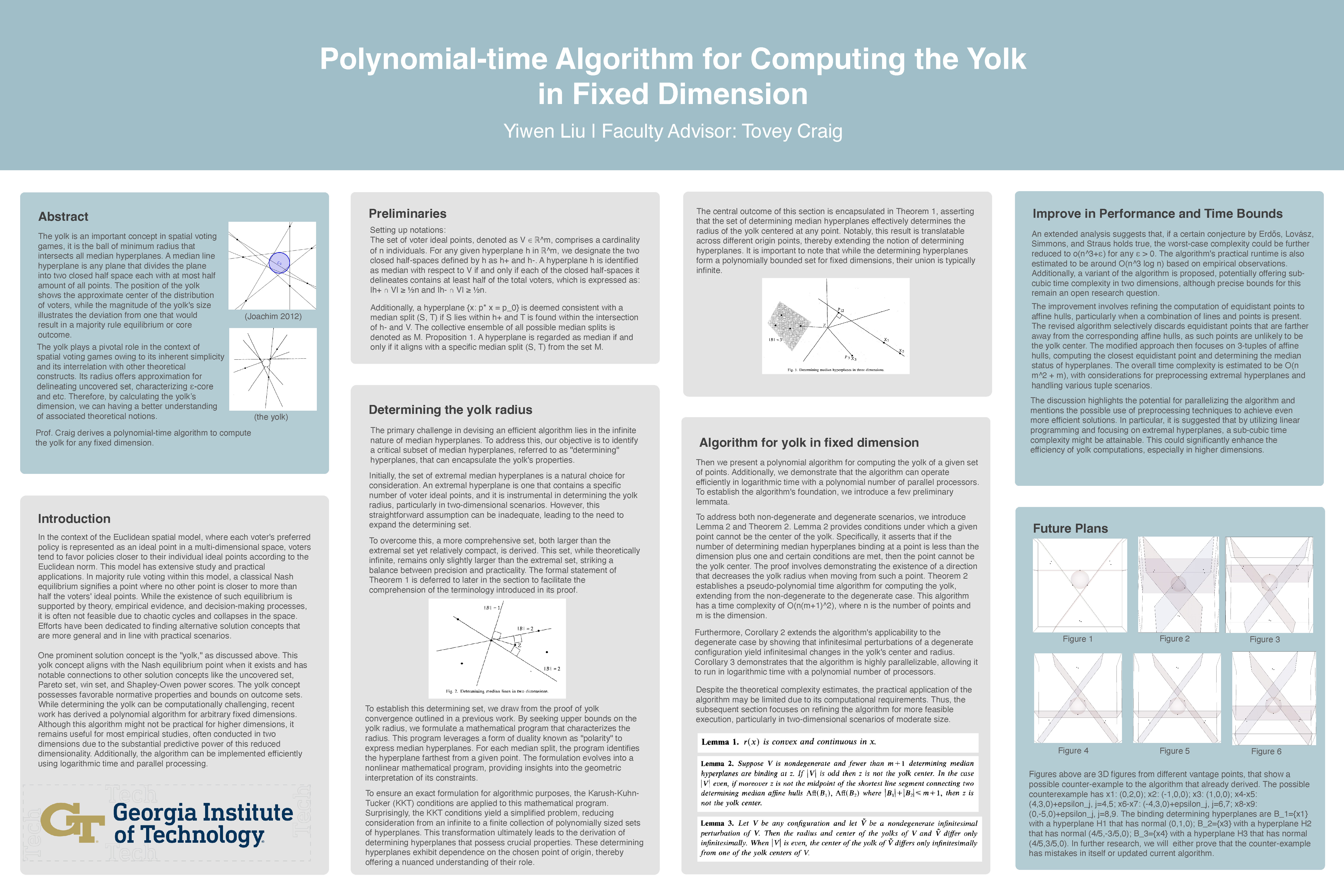 Polynomial-time Algorithm for Computing the Yolk in Fixed Dimension poster