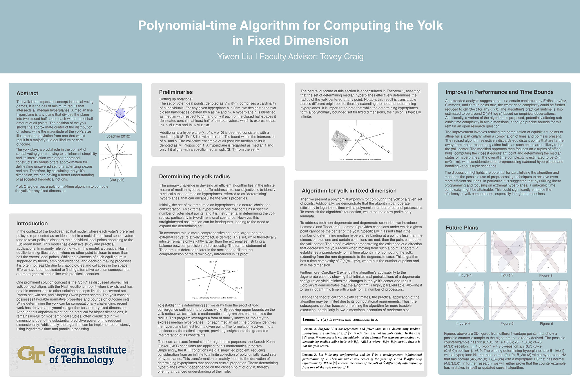 Polynomial-time Algorithm for Computing the Yolk in Fixed Dimension poster